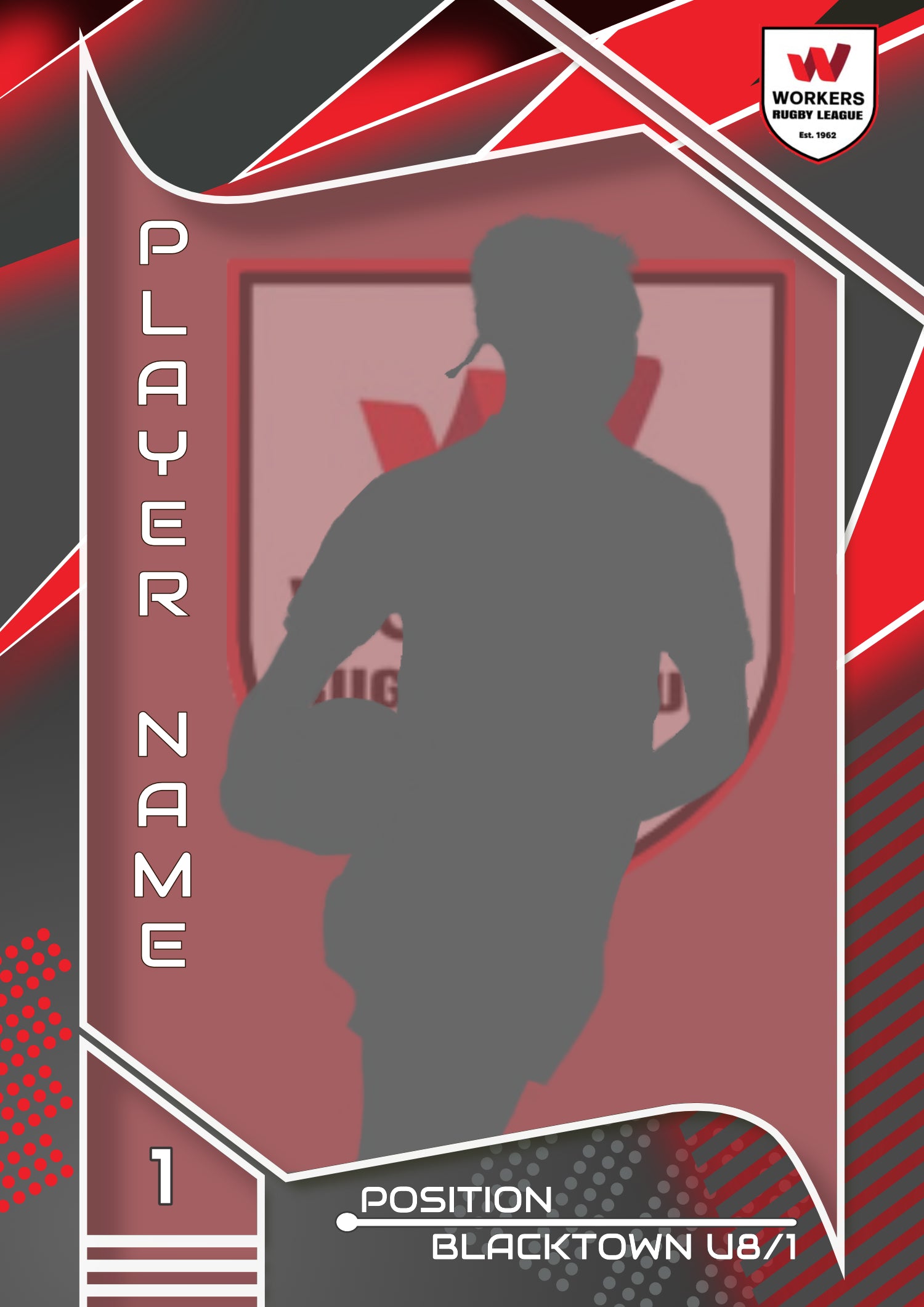 Blacktown Workers Junior Rugby League Customised Card