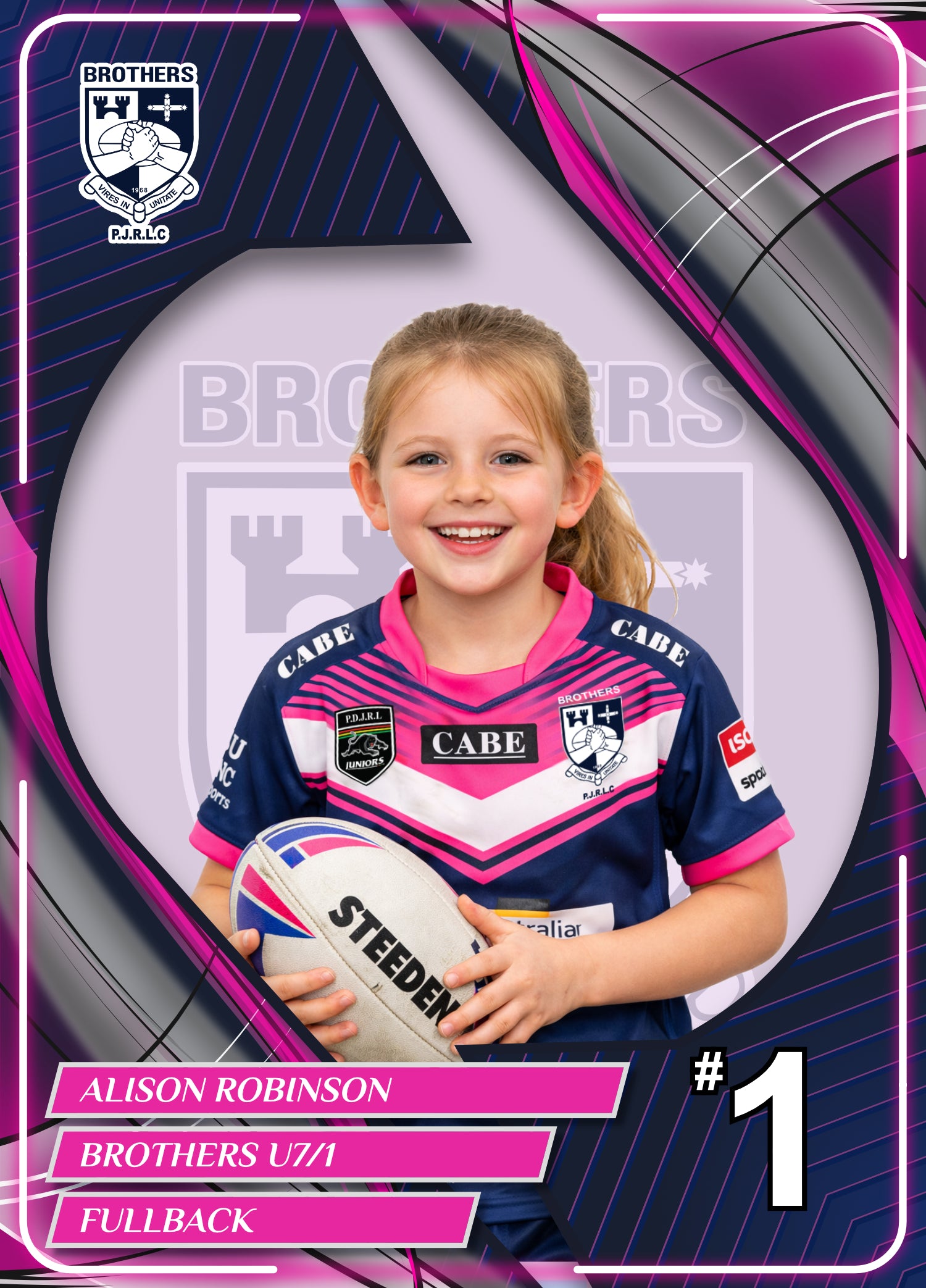 Brothers Girls PJRLC Customised Card