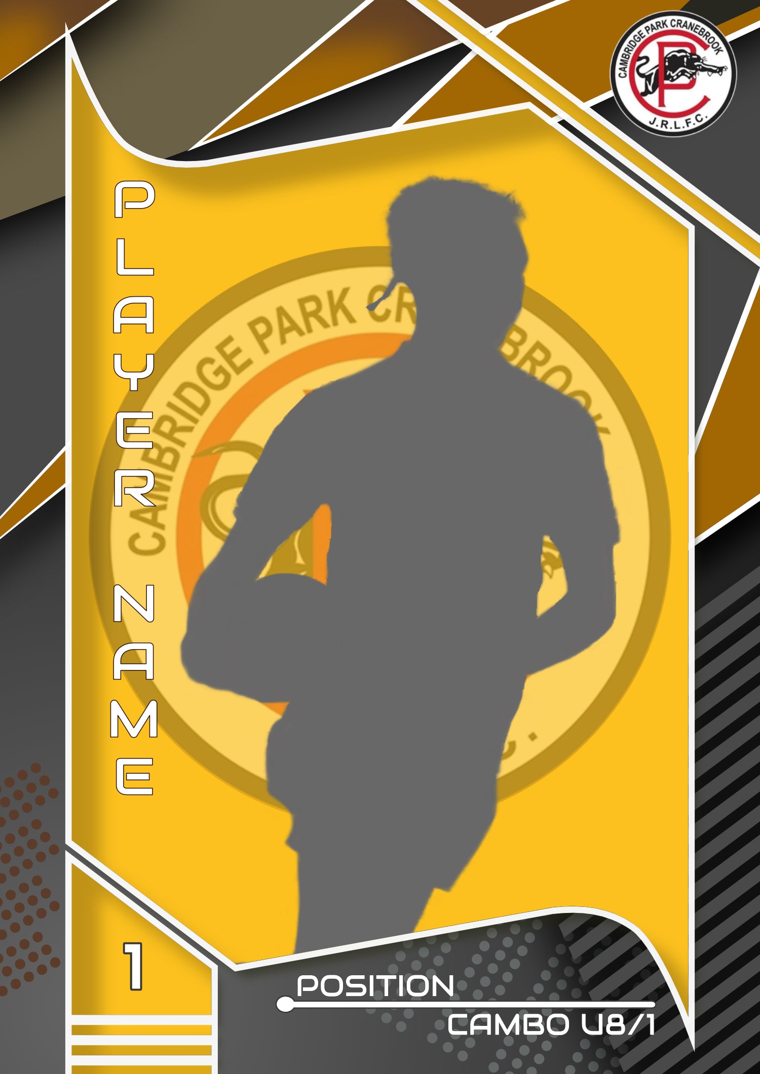 Cambridge Park Junior Rugby League Customised Card