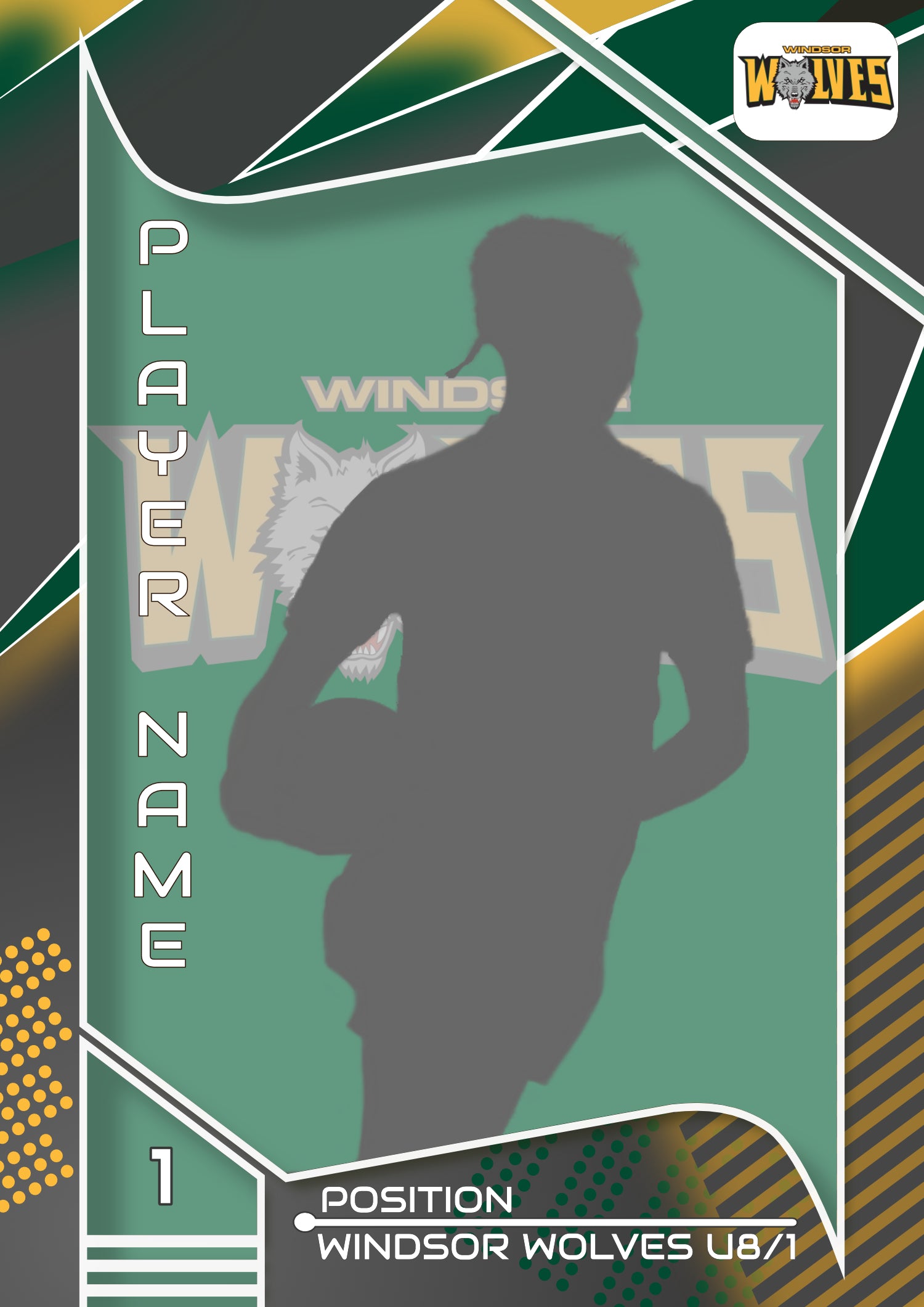 Windsor Wolves Junior Rugby League Customised Card