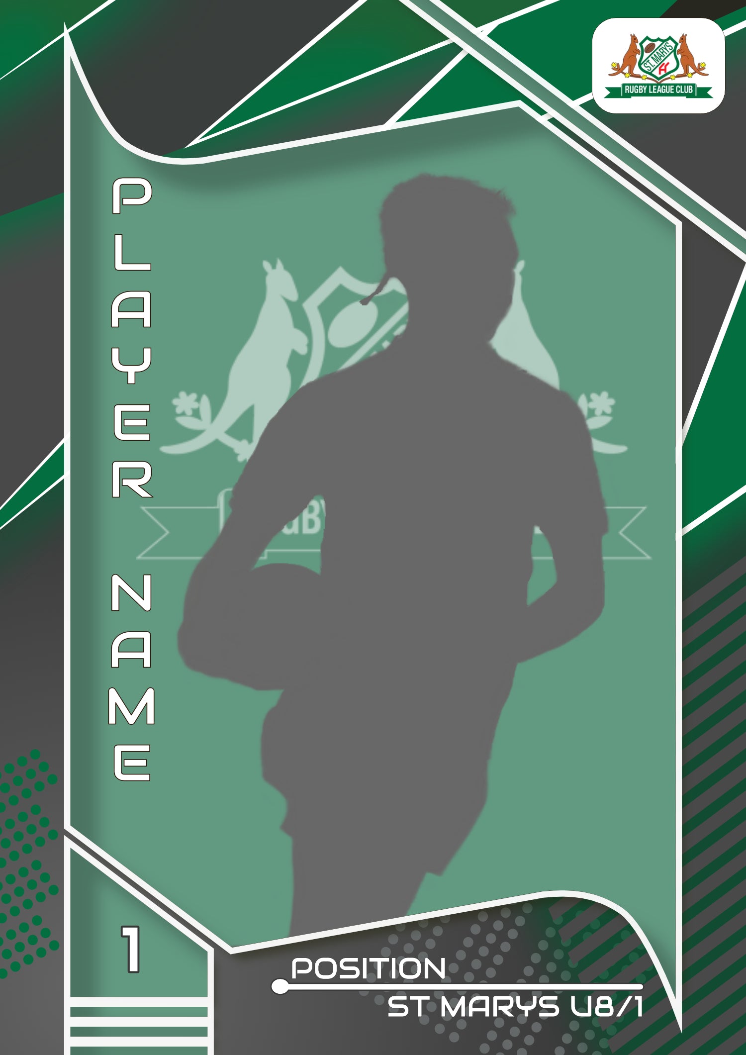 St Mary's Junior Rugby League Customised Card